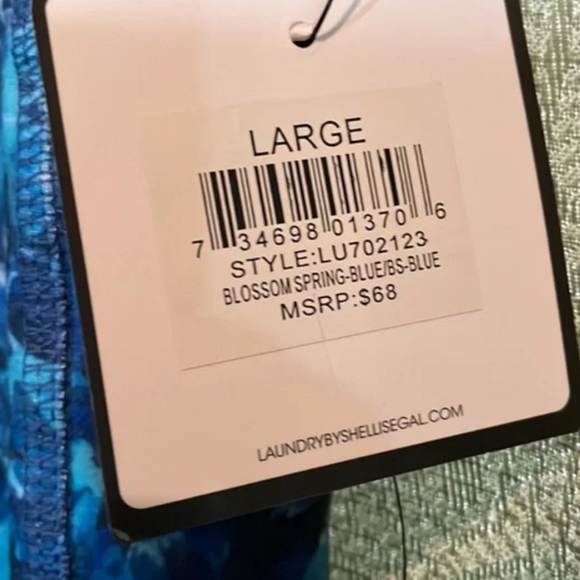 💙 Laundry by Shelli Segal blue leggings blossom - Picture 13 of 13